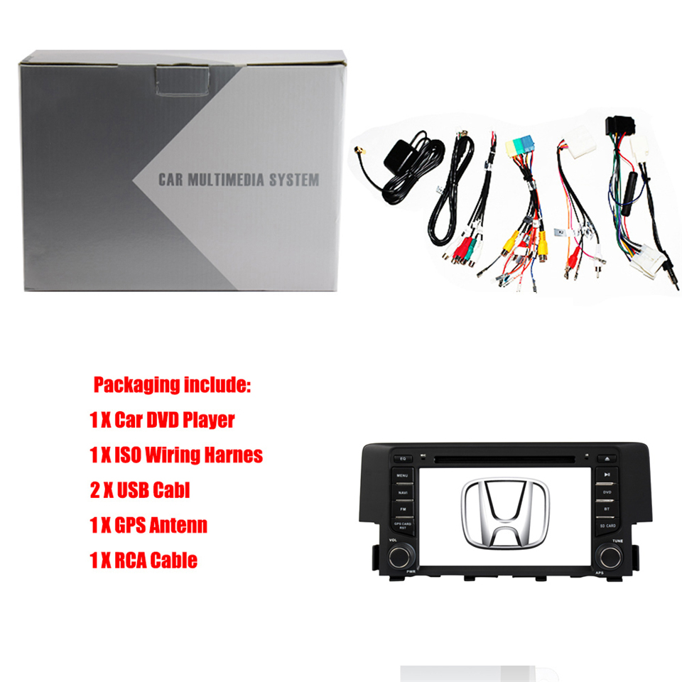 Auto Multimedia Player For honda civic 2016-2018