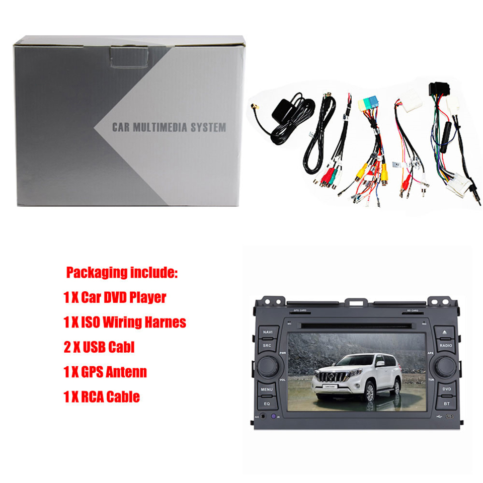 Auto Multimedia Player For Toyota Land Cruiser Prado 2002-2009