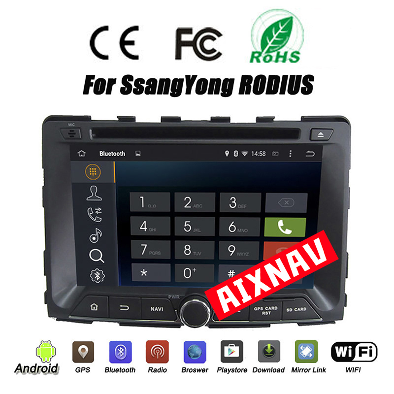 Auto Multimedia Player For Ssangyong Rodius/Turismo/Stavic/Rexton 2014-2015