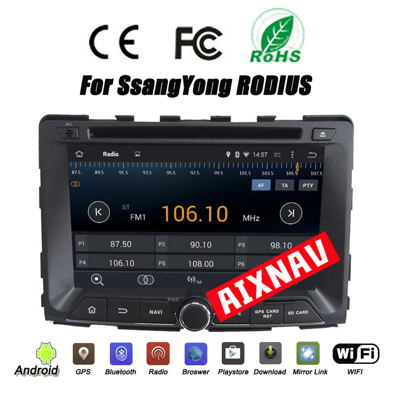 Auto Multimedia Player For Ssangyong Rodius/Turismo/Stavic/Rexton 2014-2015